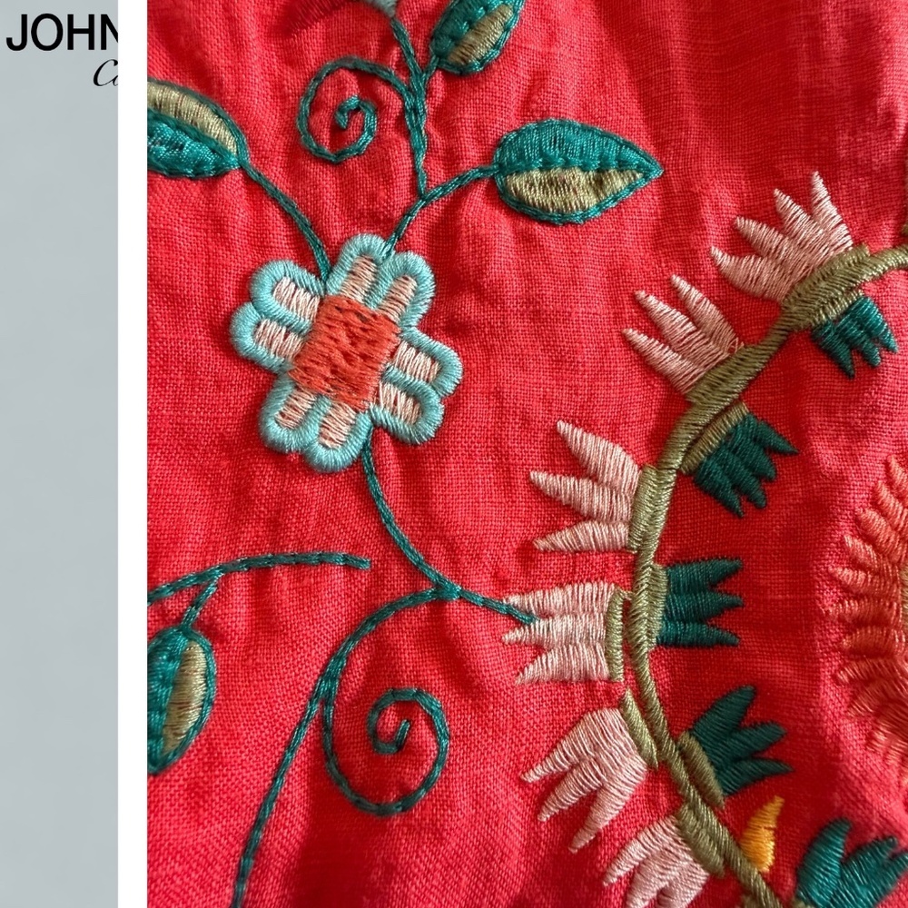 JOHNNY WAS Workshop Drawstring Hem Linen Cargo Pa… - image 11